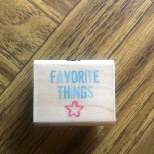 Favorite Things Rubber Stamp